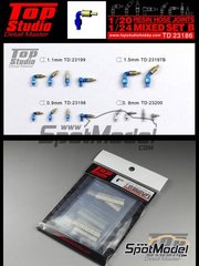 Top Studio: Hose joints 1/20 scale - Hose joints mix - resin parts and assembly instructions