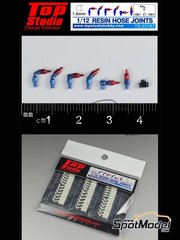 Top Studio: Rcores escala 1/12 - Racores de 1.6mm - piezas de resina