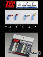 Top Studio: Rcores escala 1/12 - Racores de 2.5mm - piezas de resina