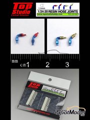 Top Studio: Rcores escala 1/20 - Rcores de 1.5mm - piezas de resina - 6 + 6 + 6 + 6 unidades