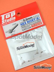 Top Studio: Nuts - Hex nut with bolt 0.5mm - metal parts - 10 units image