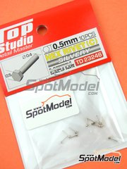 Top Studio: Nuts - Hex nuts 0.5mm  - metal parts - 10 units