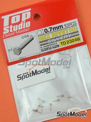 Top Studio: Tuercas - Tuerca hexagonal de 0.7mm - piezas de metal - 10 unidades