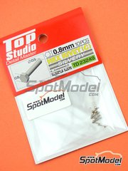 Top Studio: Nuts - Hex nuts 0.8mm - metal parts - 10 units image