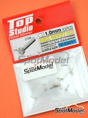 Top Studio: Nuts - Hex rivets 1.0mm - metal parts - 10 units image