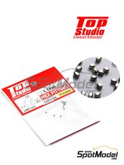 Top Studio: Nuts - Hex fitting 1.0mm for hydraulic pipes - metal parts - 10 units