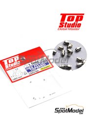 Top Studio: Nuts - Hex fitting tapered 1.1mm for hydraulic pipe joints - metal parts - 10 units