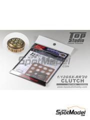 Top Studio: Embrague escala 1/12 - Suzuki GSX-RR 2020 - fotograbados, piezas de resina y manual de instrucciones - para la referencia de Tamiya TAM14139