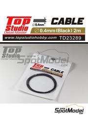 Top Studio: Piping cord - Black wire 0,4 mm diameter and 2 meters long