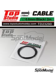 Top Studio: Piping cord - Black wire 0,6 mm diameter and 2 meters long