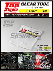 Top Studio: Tubo - Tubo transparente de 0,8 mm de dimetro y 2 m de largo