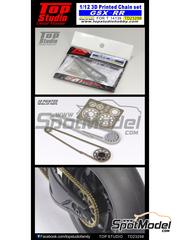 Top Studio: Chain set 1/12 scale - Suzuki GSX-RR - 3D printed parts, photo-etched parts and assembly instructions - for Tamiya reference TAM14139