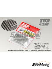 Top Studio: Nuts - Hex nut 0.6 mm to 1 mm (Type A) - 3D printed parts