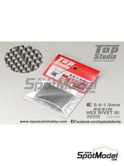 Top Studio: Nuts - Hex nut 0.6 mm to 1 mm (Type B) - 3D printed parts