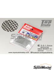 Top Studio: Nuts - Hex nut 0.6 mm to 1 mm (Type C) - 3D printed parts