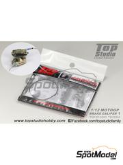 Top Studio: Detalle escala 1/12 - Pinza de freno MotoGP tipo 1 - piezas de resina, otros materiales y manual de instrucciones - 2 unidades