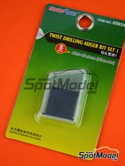 Trumpeter: Drill bit - Twist drilling auger bit set 1 - 0.3mm to 1.0mm - metal parts - 8 units