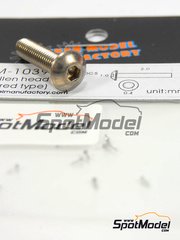 Tuner Model Manufactory: Detail - Tapered type allen head rivets 1.0mm - metal pieces - 20 units