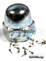Tuner Model Manufactory: Detail - Hex flange rivets ball cap type 0.7 mm - metal pieces - 20 units