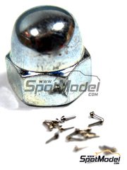 Tuner Model Manufactory: Detail - Hex flange rivets ball cap type 0.9 mm - metal pieces - 20 units