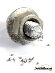 Tuner Model Manufactory: Detail - 0.4mm hexagonal rivets with round flange and raised head - metal pieces - 20 units