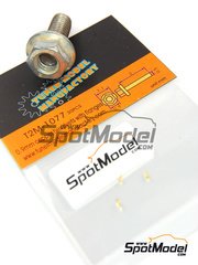 Tuner Model Manufactory: Detail - Copper hex rivets with flanges 0.9mm - metal pieces - 20 units