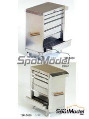 Tuner Model Manufactory: Detail 1/12 scale - Six drawer tool cart - photo-etched parts and metal parts