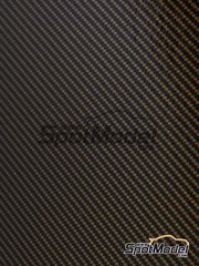 Tuner Model Manufactory: Carbon fiber decal - Till gradient carbon fiber decal black and golden - large size