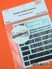 USCP: Decals 1/24 scale - Ford Shelby Mustang GT500 Customs - water slide decals - for USCP reference 24T009