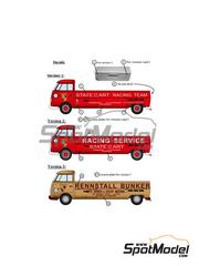USCP: Marking / livery 1/24 scale - Volkswagen Transporter T1 Long - water slide decals and placement instructions - for USCP reference 24T039