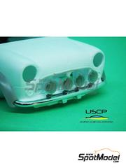 USCP: Lights 1/24 scale - Mini Cooper fog lights set - 3D printed parts and resin parts - for Hasegawa references 20671, 20694, 20721, 20765, 21154, HC54,  HC-54, 21157 and HC57 - 1 units