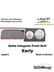 USCP: Detail up set 1/24 scale - Lancia Delta Integrale Early - 3D printed parts, photo-etched parts, resin parts and water slide decals - for Hasegawa references 20433, 25013, CR-13, 20457, 20507, 20548, 20601, 20648, 20685, 25015, CR-15, HACR15, 25015 and CR-15