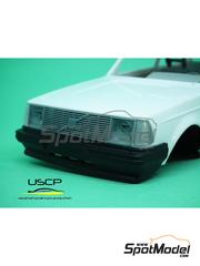 USCP: Detail up set 1/24 scale - Volvo 240 - Front grill - 3D printed parts and resin parts - for Beemax Model Kits references B24012, 98257 and BX24027, or Nunu references PN24013 and NU24013