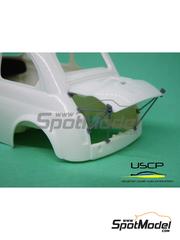 USCP: Detail 1/24 scale - Abarth 695 Bonnet Supports - 3D printed parts - for Tamiya references TAM24173 and TAM89675