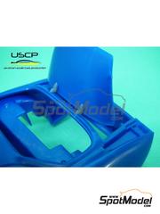 USCP: Detalle escala 1/24 - Alpine A110 - Bisagras cap motor - piezas impresas en 3D y manual de instrucciones - para las referencias de Tamiya TAM24185, TAM24278 y TAM89676 - 5 unidades