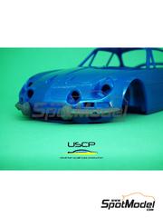 USCP: Detalle escala 1/24 - Alpine A110 - Parachoques con intermitente - piezas impresas en 3D - para las referencias de Tamiya TAM24185, TAM24278 y TAM89676