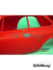 USCP: Detalle escala 1/24 - Manetas de puerta para Alfa Romeo GT/Junior - piezas impresas en 3D - para las referencias de Tamiya TAM24188 y TAM89677 - 4 unidades