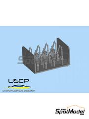 USCP: Detalle escala 1/24 - Base de antena de rally - piezas impresas en 3D - 12 unidades