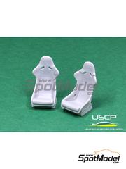 USCP: Seat 1/24 scale - Recaro Pole Position - resin parts and water slide decals - 2 units