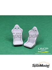 USCP: Asientos escala 1/24 - Baquets para Renault 5 Turbo Rally - piezas de resina y calcas de agua - 2 unidades