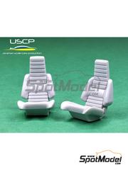 USCP: Asientos escala 1/24 - Asientos de calle para Renault 5 Turbo - piezas de resina - para la referencia de Tamiya TAM24368 - 2 unidades