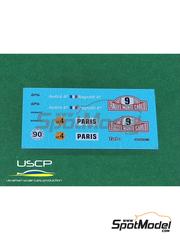 USCP: Decoracin escala 1/24 - Renault 5 Turbo Equipo Renault Sport N 9 - Rally de Monte Carlo - Rallye Automobile de Monte-Carlo 1981 - calcas de agua e instrucciones de colocacin - para la referencia de Tamiya TAM24027