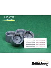 USCP: Rims and tyres set 1/24 scale - Banded steels 17 inches - 3D printed parts, rubber parts and water slide decals - 4 units