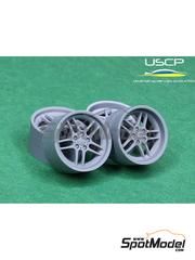 USCP: Rims and tyres set 1/24 scale - BMW styling 37 18 inches - 3D printed parts and rubber parts - 4 units