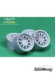 USCP: Rims and tyres set 1/24 scale - Rondell 0058 17 inches - 3D printed parts and rubber parts - 4 units