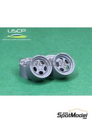 USCP: Rims and tyres set 1/24 scale - Rotiform STR 18 inches - 3D printed parts and rubber parts - 4 units