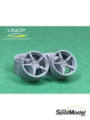 USCP: Rims and tyres set 1/24 scale - Ferrari 488 20 inch - 3D printed parts and rubber parts - 4 units