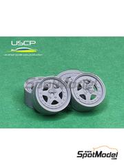 USCP: Rims and tyres set 1/24 scale - Speedline Rally 16 inches - 3D printed parts and rubber parts - 4 units