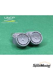 USCP: Rims and tyres set 1/24 scale - MTechnica Turbo 17 inches - 3D printed parts and rubber parts - 4 units image
