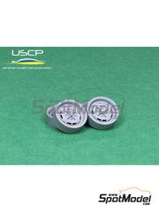 USCP: Rims and tyres set 1/24 scale - Lemmerz GT steel 15 inches - 3D printed parts and rubber parts - 4 units